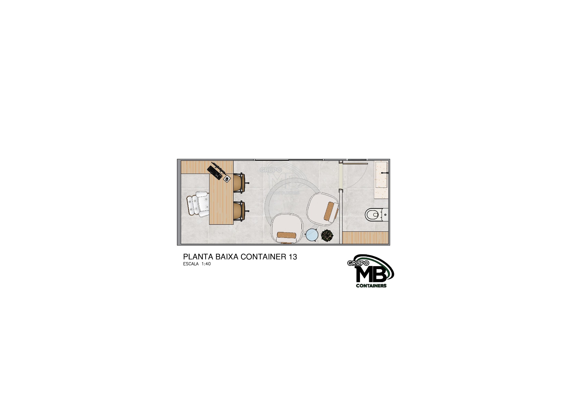 Shipping container floor plan 2