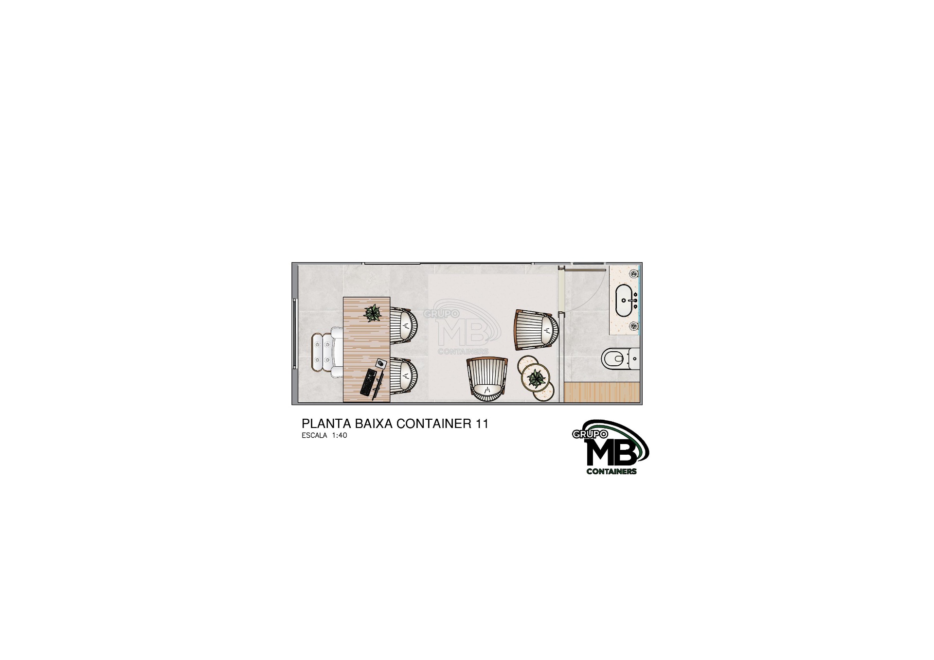 Shipping container floor plan 3
